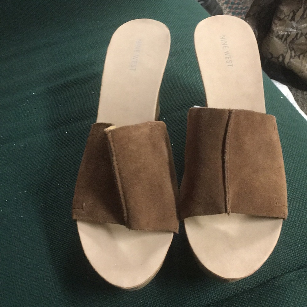 Tan Nine West wedge